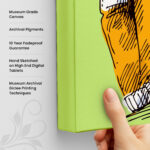 Orange Jumper Elephant canvas Art - Image 3