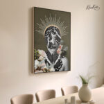 Floral Monarch Abstract canvas art - Image 2