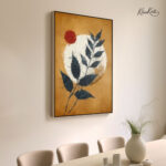 Sunset Leaf Glow Canvas art - Image 2