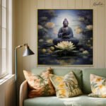 Lotus Pond Samadhi Canvas Wall art - Image 2