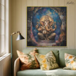 Cosmic Cave Ganesha Canvas Wall art