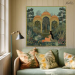 Mughal Garden Serenade Canvas Wall art