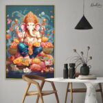 Ganesha's Coronation Canvas Art