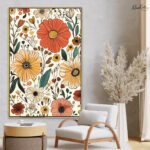 Boho Bloom Canvas Wall Art