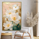 Golden Purity Canvas Wall Art