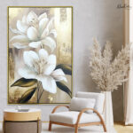 Gilded Lilies Canvas Wall Art