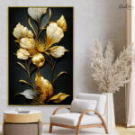 Gilded Bloom Canvas Wall Art