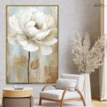 Pale Peony Canvas Wall Art