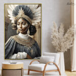 Golden Flow Canvas Wall Art