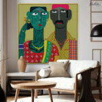 Golden Lotus Pond Canvas Art