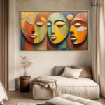 Turquoise Angle Canvas Wall Art