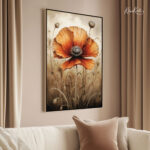 Solo Poppy Canvas Wall Art - Image 2