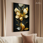 Gilded Bloom Canvas Wall Art - Image 2