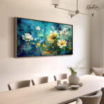 Aqua Garden Canvas Wall Art - Image 2