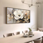 Textured Ivory Canvas Wall Art - Image 2
