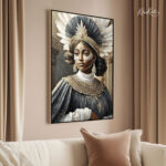 Golden Flow Canvas Wall Art - Image 2