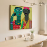 Golden Lotus Pond Canvas Art - Image 2