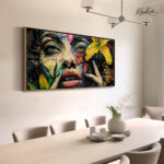 Vivid Dahlia Canvas Wall Art - Image 2