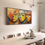 Turquoise Angle Canvas Wall Art - Image 2