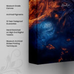 Fire and Ice Yogi Canvas Art - Image 3