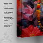 Geometric Gopala Canvas Art - Image 3