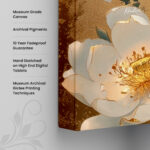 Golden Purity Canvas Wall Art - Image 3