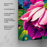 Fuchsia Dream Canvas Wall Art - Image 3