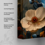 Azure Bloom Canvas Wall Art - Image 3