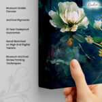 Aqua Garden Canvas Wall Art - Image 3