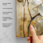 Gilded Orchid Canvas Wall Art - Image 3