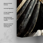 Golden Flow Canvas Wall Art - Image 3