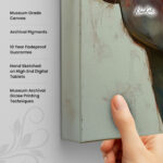 Cerulean Bloom Canvas Wall Art - Image 3