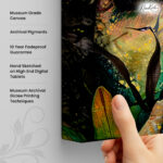 Vivid Dahlia Canvas Wall Art - Image 3