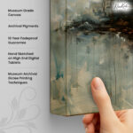 White Gold Anemone Canvas Wall Art - Image 3