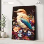 Sapphire Bloom Canvas art - Image 4