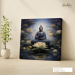 Lotus Pond Samadhi Canvas Wall art - Image 3