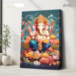 Ganesha's Coronation Canvas Art - Image 4