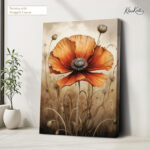 Solo Poppy Canvas Wall Art - Image 4