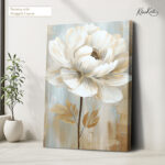 Pale Peony Canvas Wall Art - Image 4
