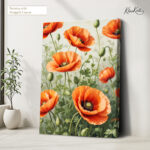 Summer Poppies Canvas Wall Art - Image 4