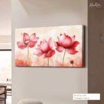 Trio Lotus Canvas Wall Art - Image 4