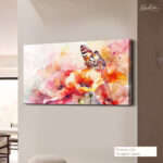 Monarch's Bloom Canvas Wall Art - Image 4