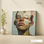 Cerulean Bloom Canvas Wall Art - Image 4