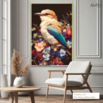 Sapphire Bloom Canvas art - Image 5