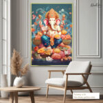 Ganesha's Coronation Canvas Art - Image 5