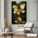Gilded Bloom Canvas Wall Art - Image 5