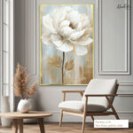 Pale Peony Canvas Wall Art - Image 5