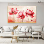 Trio Lotus Canvas Wall Art - Image 5