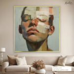 Cerulean Bloom Canvas Wall Art - Image 5