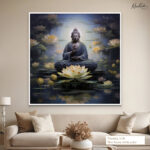 Lotus Pond Samadhi Canvas Wall art - Image 4